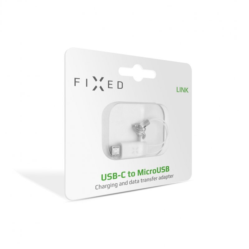 Redukce FIXED z USB-C na microUSB, bílá - obrázek č. 2