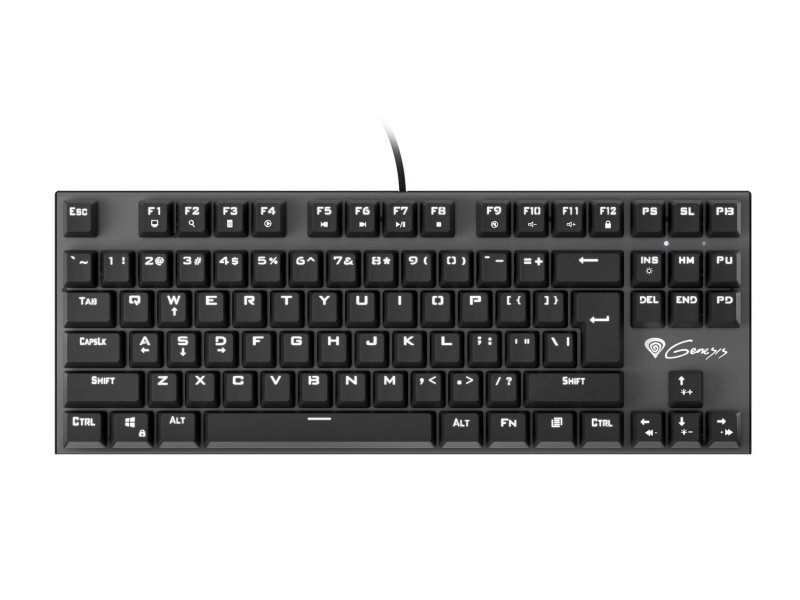Mechanická klávesnice Genesis Thor 300 TKL, US layout, bílé podsvícení, Outemu Red switch - obrázek produktu