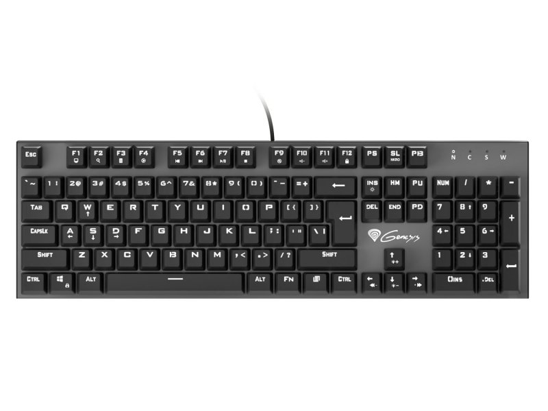 Mechanická klávesnice Genesis Thor 300, US layout, bílé podsvícení, Outemu Red switch - obrázek produktu