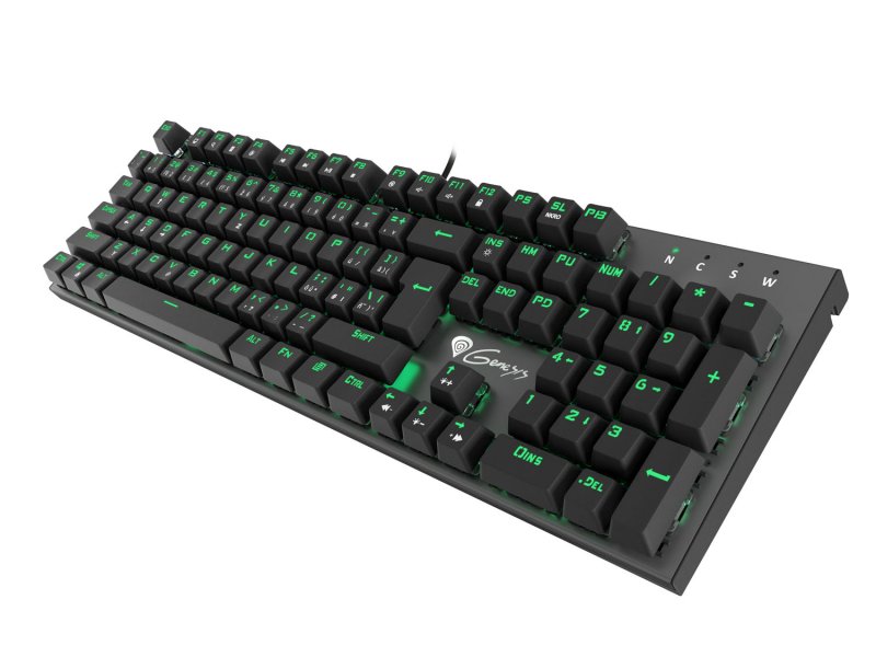 Mechanická klávesnice Genesis Thor 300, CZ/ SK layout, zelené podsvícení, Outemu Blue switch - obrázek č. 2