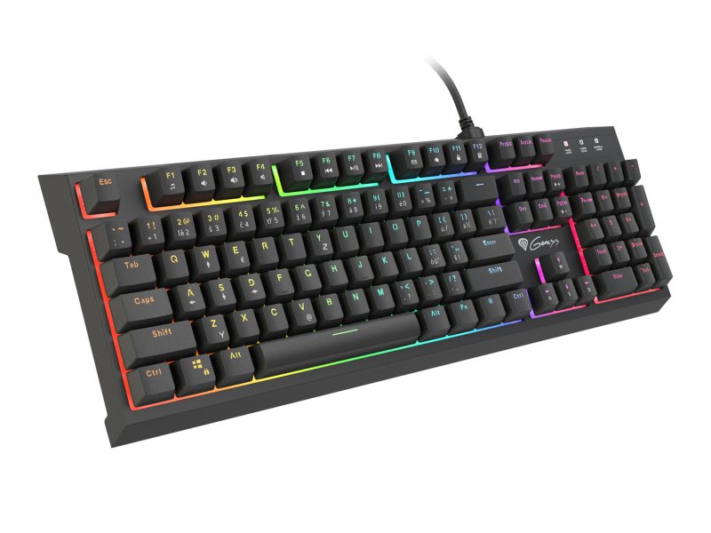 Hybridní mechanická klávesnice Genesis Thor 200 RGB, CZ/ SK layout, 6-zónové podsvícení RGB, HUB - obrázek produktu