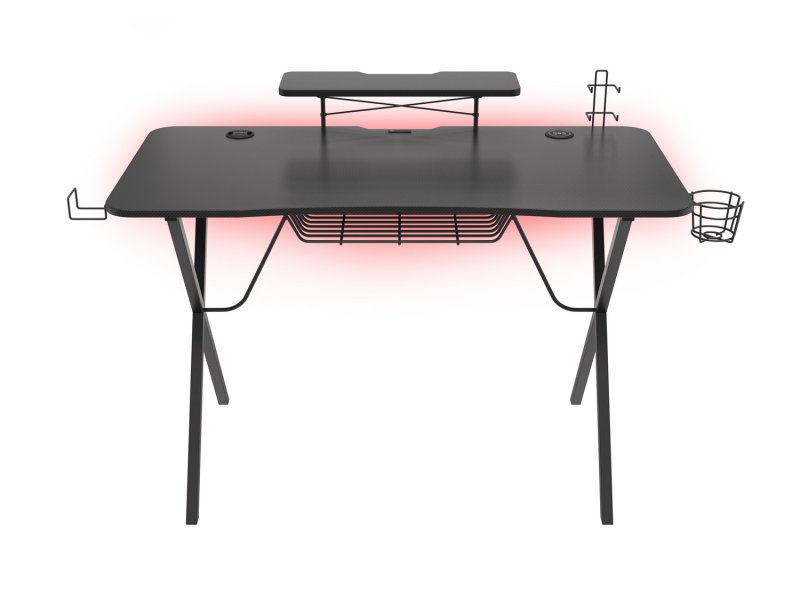 Genesis Holm 300 RGB - herní stůl s RGB podsvícením, 3xUSB 3.0, bezdrátová nabíječka mobilů - obrázek č. 2