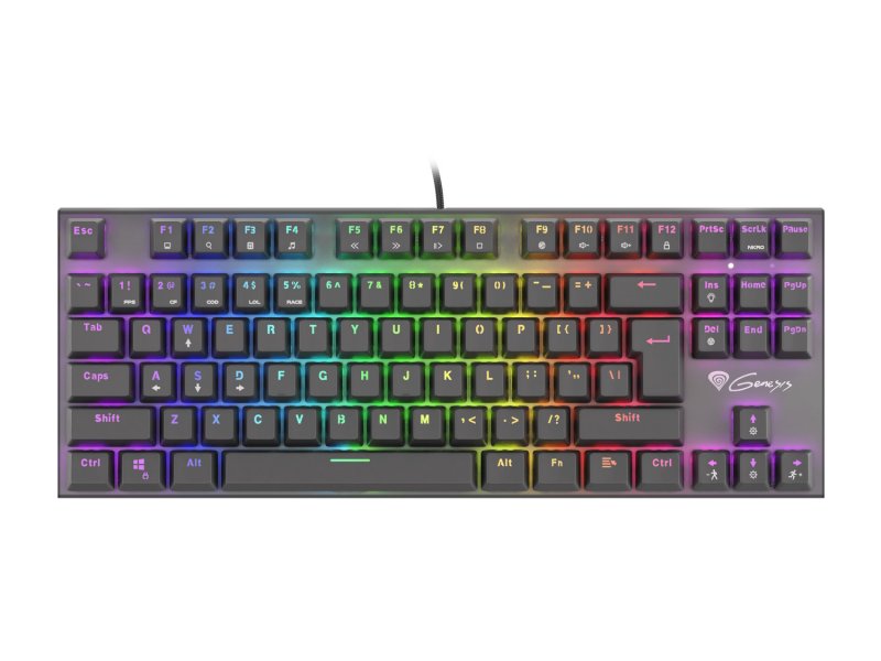 Mechanická klávesnice Genesis Thor 300 TKL RGB, US layout, RGB podsvícení, software, Outemu Red - obrázek č. 1