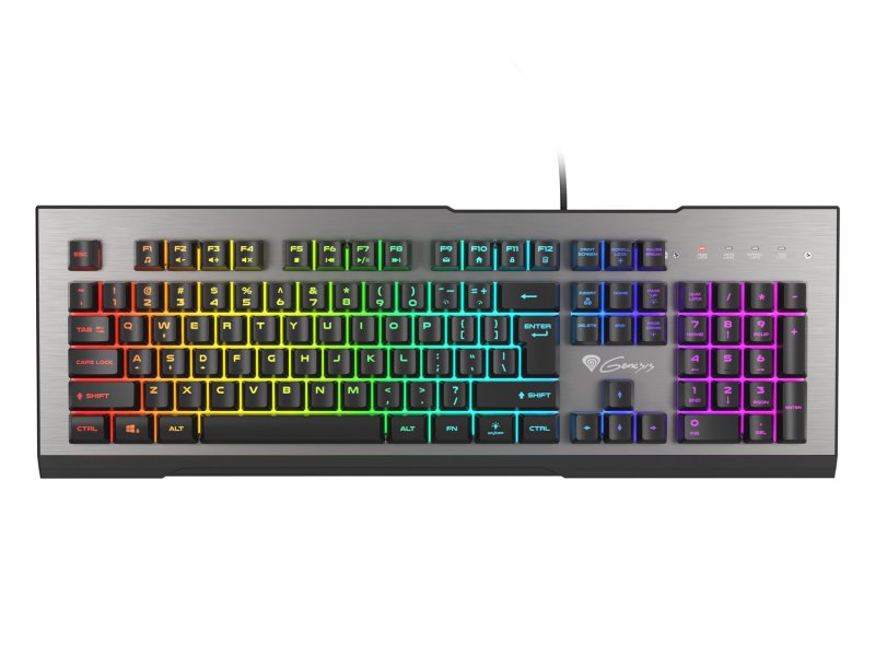 Herní klávesnice Genesis Rhod 500 RGB, US layout, 6-zónové RGB podsvícení - obrázek produktu