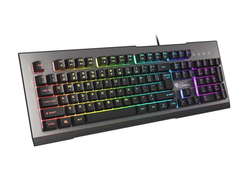 Herní klávesnice Genesis Rhod 500 RGB, US layout, 6-zónové RGB podsvícení - obrázek č. 1