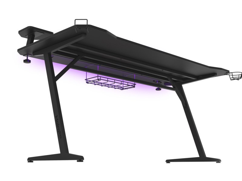 Genesis Holm 510 RGB - herní stůl s RGB podsvícením, 160x75cm, 3xUSB 3.0, bezdrátová nabíječka - obrázek č. 4
