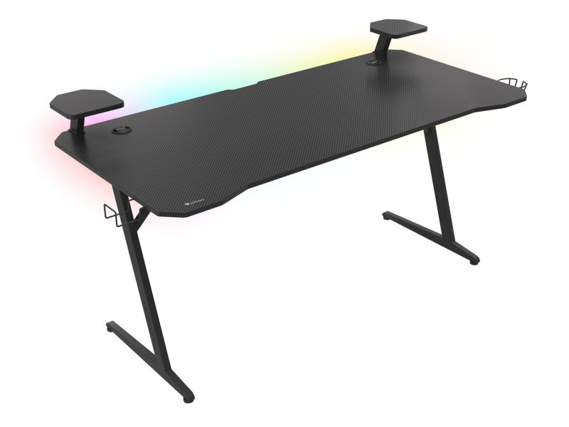 Genesis Holm 510 RGB - herní stůl s RGB podsvícením, 160x75cm, 3xUSB 3.0, bezdrátová nabíječka - obrázek č. 1