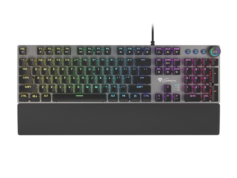 Genesis herní mechanická klávesnice THOR 401/ RGB/ Kailh Brown/ Drátová USB/ US layout/ Černá - obrázek produktu
