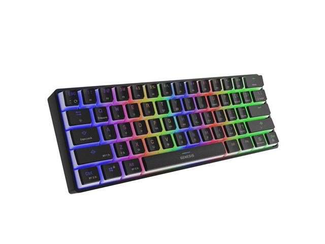 Genesis herní klávesnice THOR 660 RGB / Bezdrátová Bluetooth / US layout / Černá - obrázek produktu