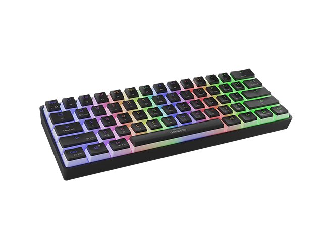 Genesis herní klávesnice THOR 660 RGB / Bezdrátová Bluetooth / US layout / Černá - obrázek č. 1