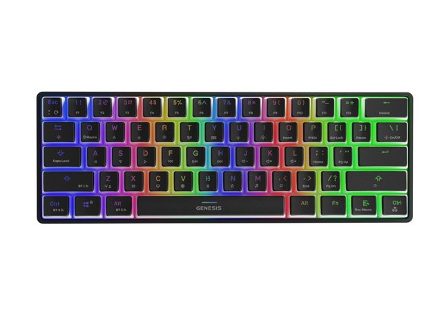 Genesis herní klávesnice THOR 660 RGB / Bezdrátová Bluetooth / US layout / Černá - obrázek č. 2