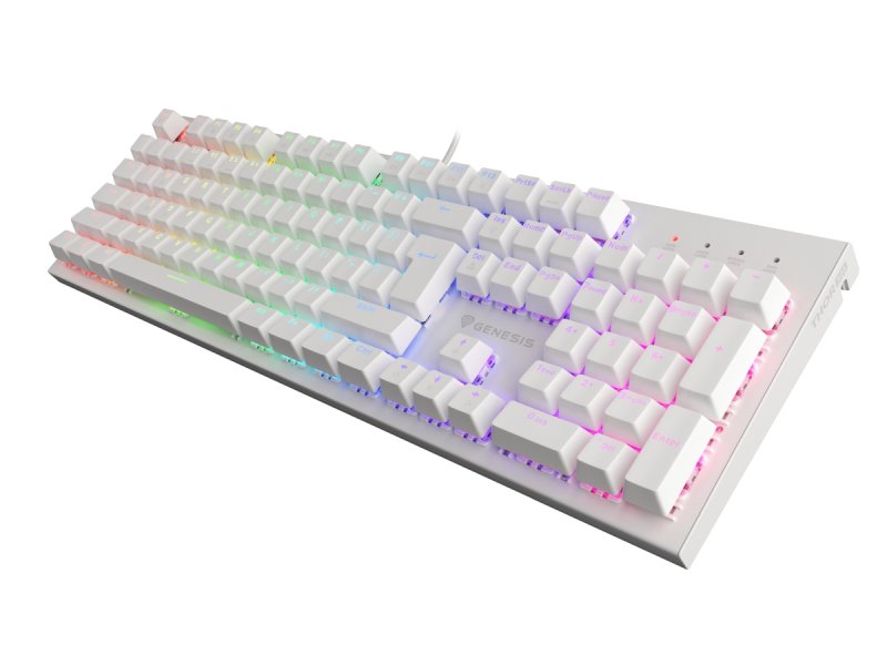 Genesis herní mechanická klávesnice THOR 303/ RGB/ Outemu Brown/ Drátová USB/ US layout/ Bílá - obrázek č. 2