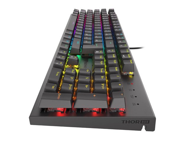 Genesis herní mechanická klávesnice THOR 303/ RGB/ Outemu Red/ Drátová USB/ CZ-SK layout/ Černá - obrázek č. 1
