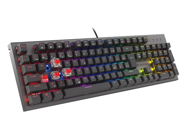 Genesis herní mechanická klávesnice THOR 303/ RGB/ Outemu Red/ Drátová USB/ CZ-SK layout/ Černá - obrázek č. 7