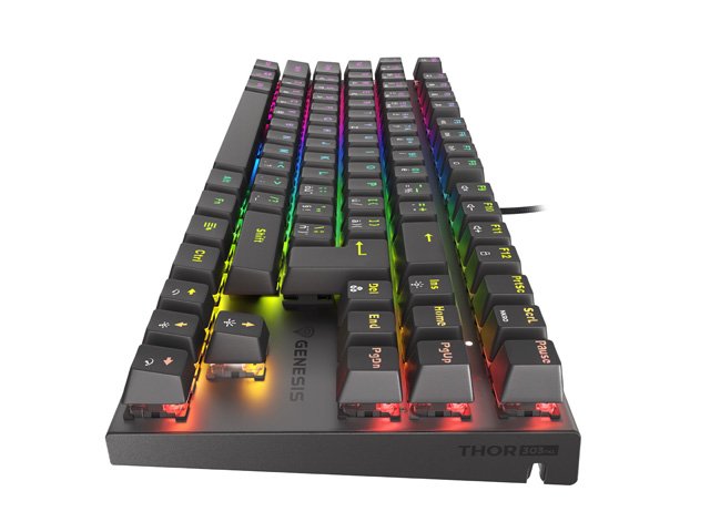 Genesis herní mechanická klávesnice THOR 303/ TKL/ RGB/ Outemu Red/ Drátová USB/ CZ/ SK layout/ Černá - obrázek č. 1