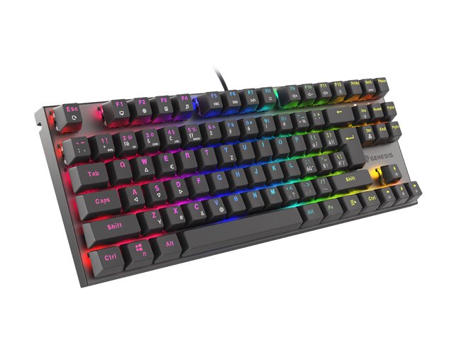 Genesis herní mechanická klávesnice THOR 303/ TKL/ RGB/ Outemu Red/ Drátová USB/ CZ/ SK layout/ Černá - obrázek produktu