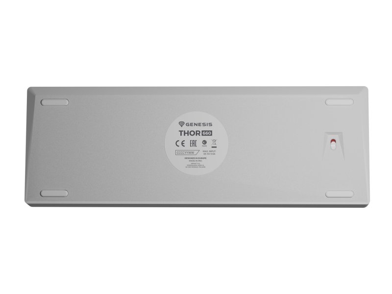 Genesis herní klávesnice THOR 660/ RGB/ Gateron Brown/ Bezdrátová USB + Bluetooth/ US layout/ Bílá - obrázek č. 5