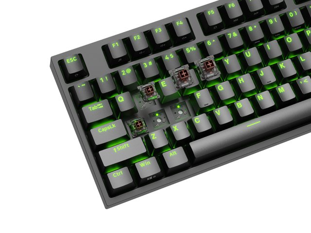 Genesis herní mechanická klávesnice THOR 404/ RGB/ Khail Box Brown/ Drátová USB/ US layout/ Černá - obrázek č. 8