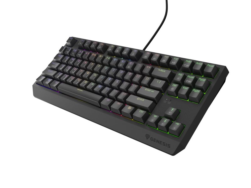 Genesis herní klávesnice THOR 230/ TKL/ RGB/ Outemu Red/ Drátová USB/ US layout/ Černá - obrázek č. 5