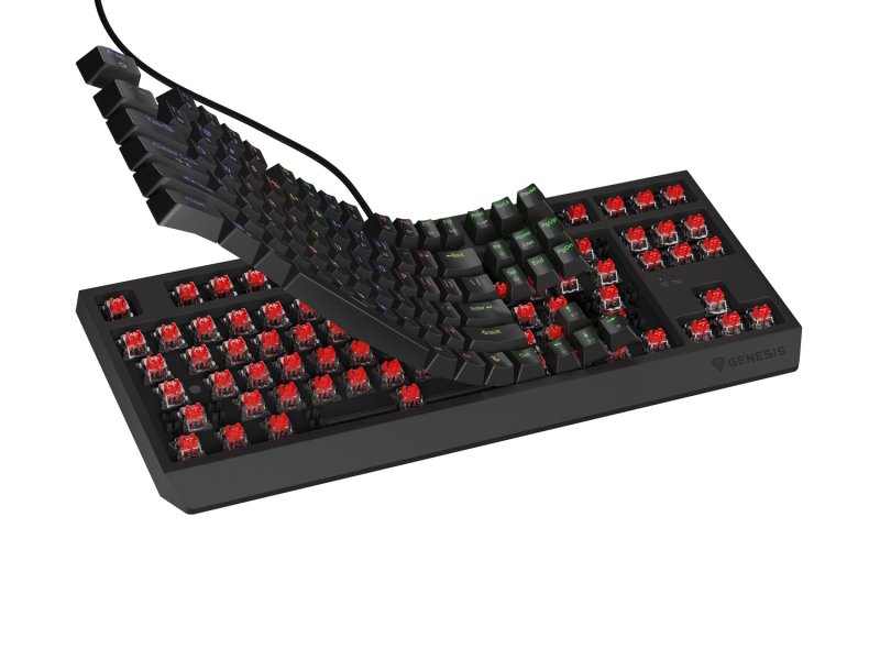 Genesis herní klávesnice THOR 230/ TKL/ RGB/ Outemu Red/ Drátová USB/ US layout/ Černá - obrázek č. 8