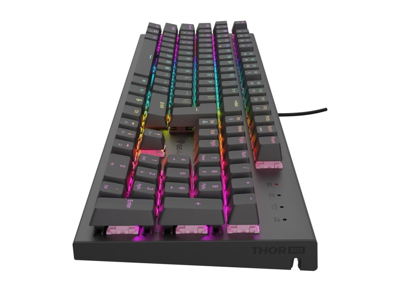 GENESIS mechanická herní klávesnice THOR 303/ RGB/ Outemu Red/ Drátová USB/ US layout/ Černá - obrázek č. 3