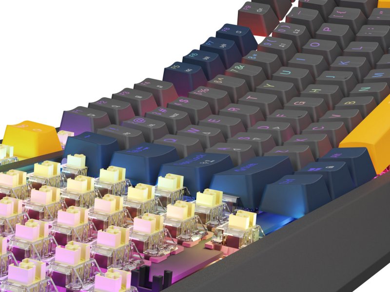 GENESIS herní klávesnice THOR 230/ TKL/ RGB/ Outemu Panda/ Drátová USB/ US layout/ Naval Blue Negative - obrázek č. 1