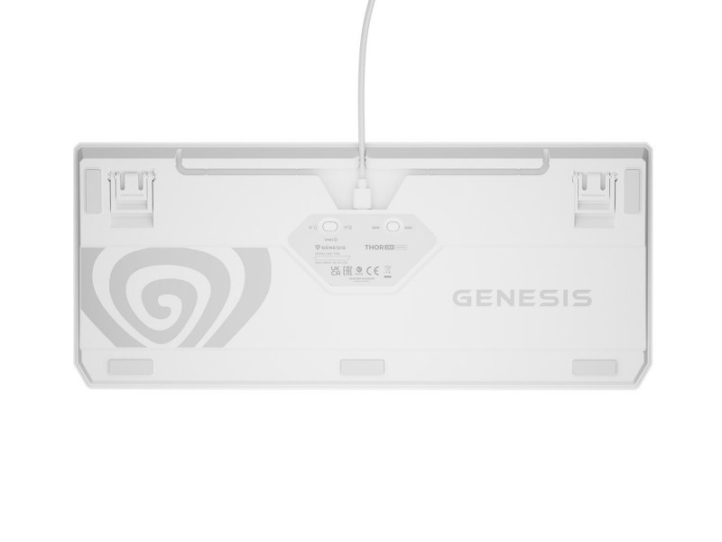 GENESIS herní klávesnice THOR 230/ TKL/ RGB/ Outemu Red/ Bezdrátová USB + Bluetooth/ US layout/ Bílá - obrázek č. 2