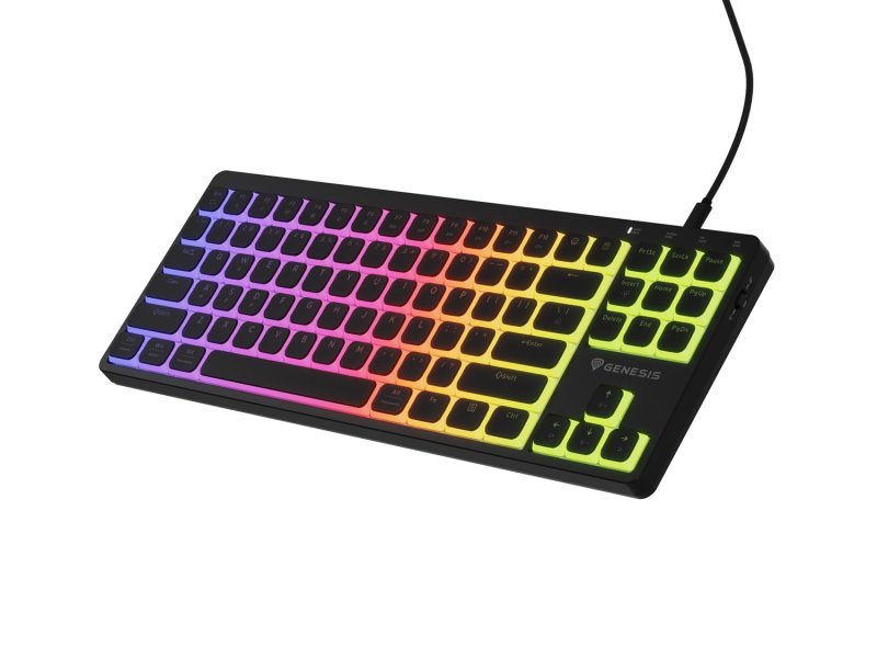 Mechanická herní klávesnice Genesis THOR 430 TKL / Drátové USB-A / US / Černá - obrázek č. 7