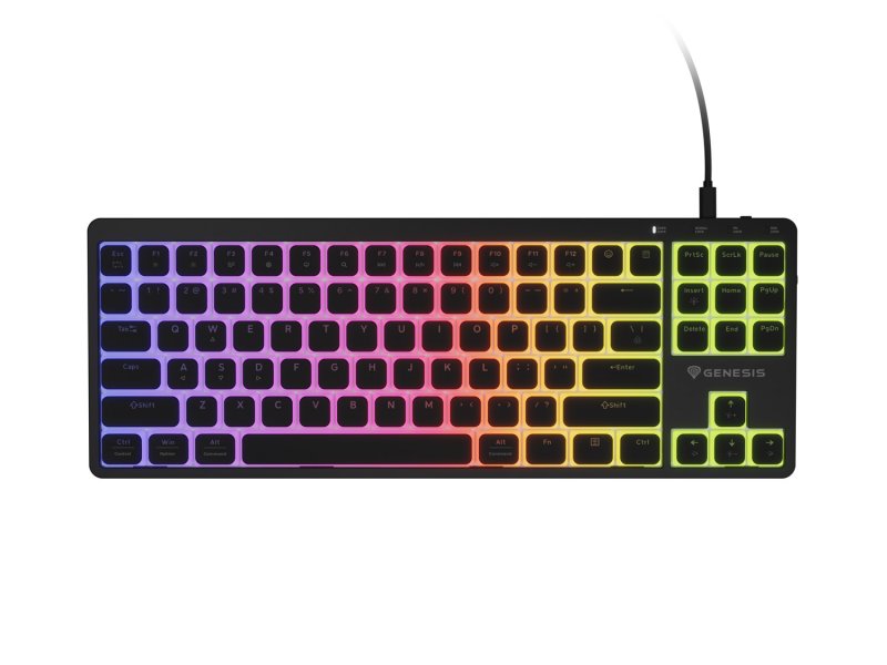Mechanická herní klávesnice Genesis THOR 430 TKL / Drátové USB-A / US / Černá - obrázek č. 1