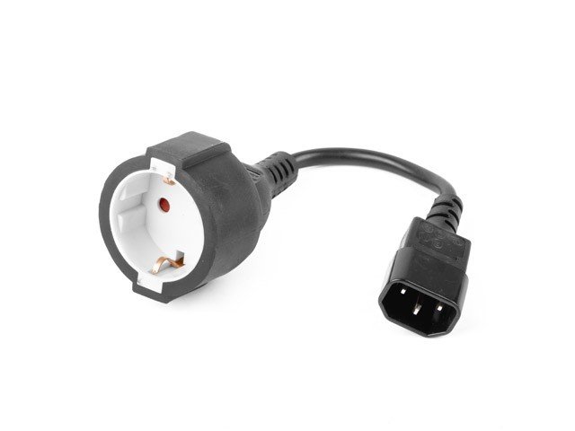 Gembird Power Adapter Cord IEC320 C14->SCHUKO 15cm - obrázek produktu