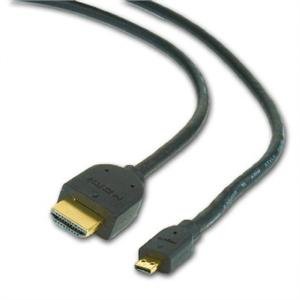 Kabel HDMI-HDMI micro 1,8m, 1.3, M/ M stíněný,zl.,č - obrázek produktu