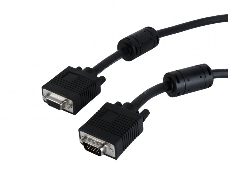 Gembird kabel prodlouž  mon  15M/ 15F VGA  3m stíněný extra, ferrity, BLACK - obrázek produktu