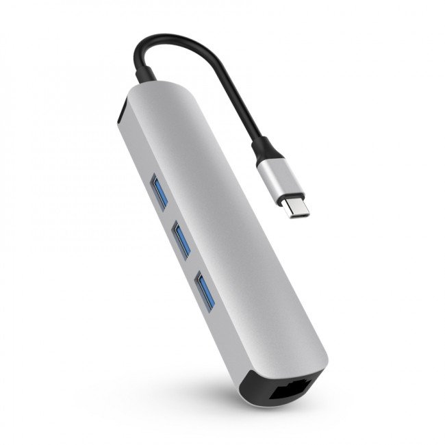 HyperDrive 6-in-1 USB-C Hub with 4K HDMI - Silver - obrázek produktu