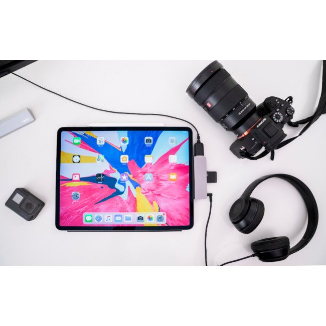 HyperDrive 6-in-1 USB-C Hub pro iPad Pro - Silver - obrázek č. 1