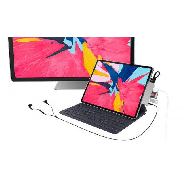 HyperDrive 6-in-1 USB-C Hub pro iPad Pro - Silver - obrázek č. 4