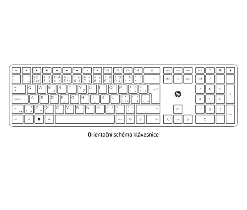 HP USB Business Slim Smartcard Keyboard CZ - obrázek č. 2