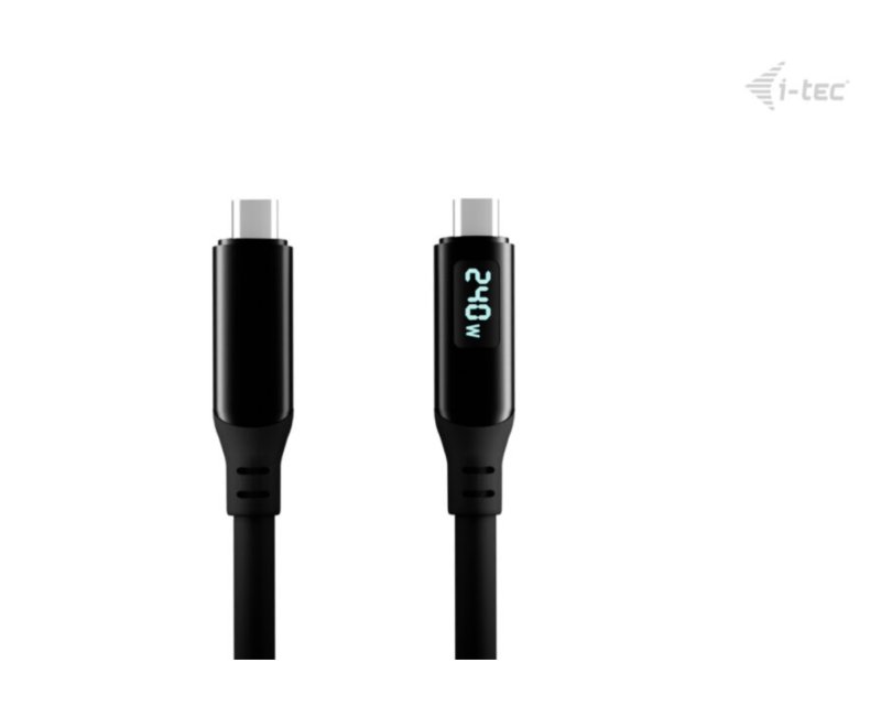 i-tec Thunderbolt 4 / USB4 Class Pro Cable 240W s LCD (40Gbps, 150cm) - obrázek č. 1