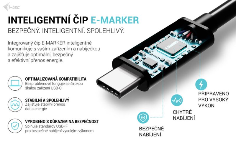 i-tec USB-C PD Charging Cable 1.8m - obrázek č. 4