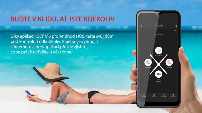 iGET SECURITY M6-4G Premium - Inteligentní zabezpečovací systém 4G / WiFi / LAN alarm, Android, iOS - obrázek č. 3