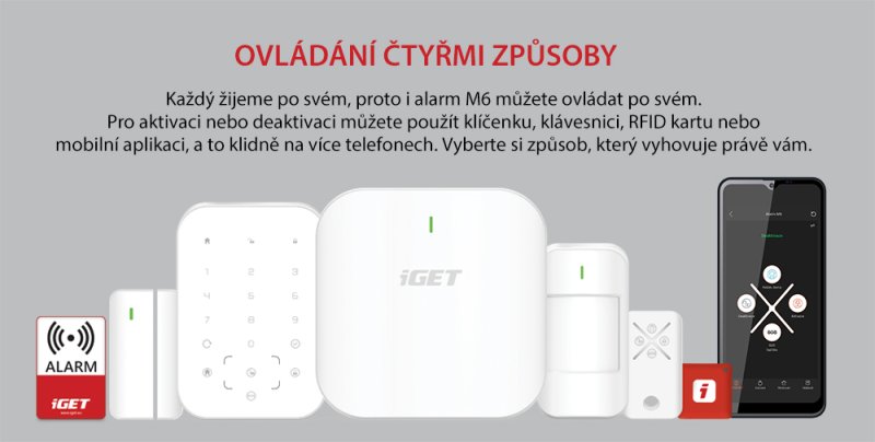 iGET SECURITY M6-4G Premium - Inteligentní zabezpečovací systém 4G / WiFi / LAN alarm, Android, iOS - obrázek č. 4