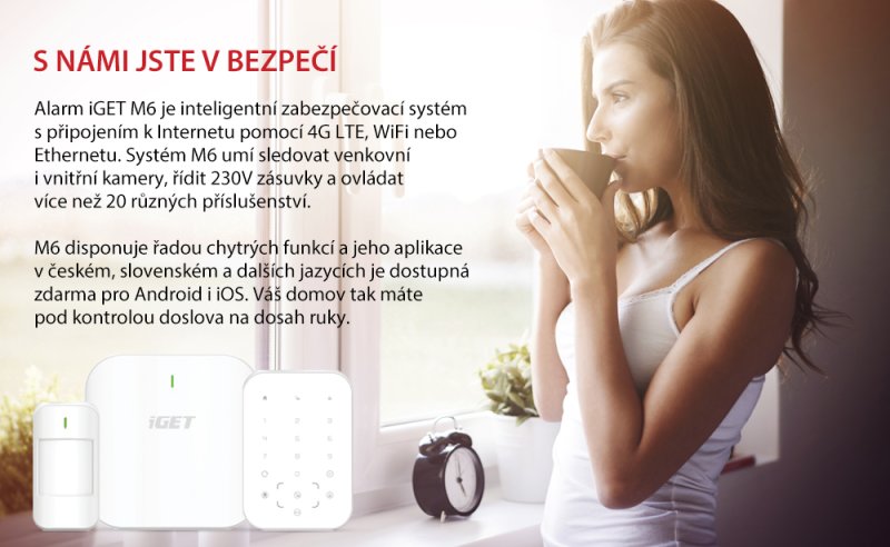 iGET SECURITY M6-4G Premium - Inteligentní zabezpečovací systém 4G / WiFi / LAN alarm, Android, iOS - obrázek č. 2