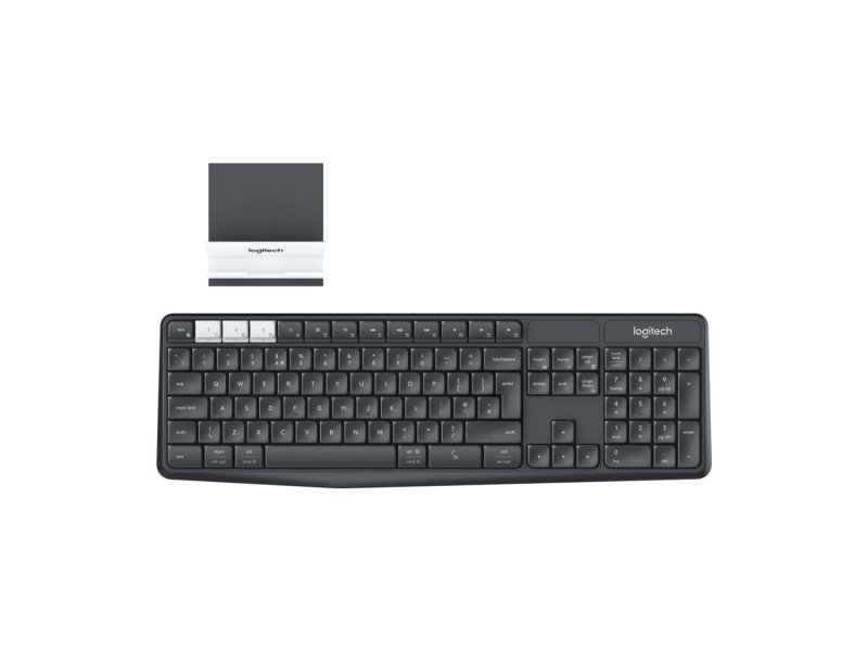 Logitech K375s / Bezdrátová USB + Bluetooth / US layout / Černá - obrázek produktu