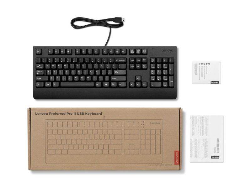 Lenovo Preferred Pro II USB Keyboard AI US / Drátové USB-A / US / Černá - obrázek č. 1