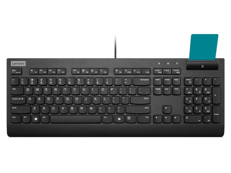 Lenovo Smartcard Wired Keyboard II AI- US Euro / Drátové USB-A / US / Černá - obrázek produktu