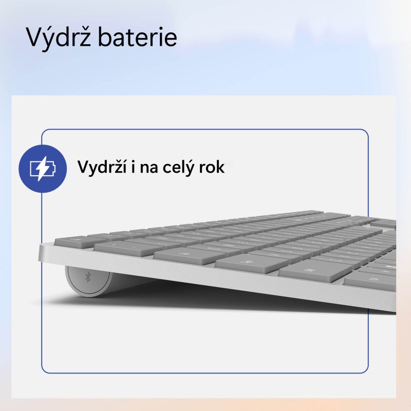 Microsoft Surface Keyboard (2. edice) commercial / Bezdrátové Bluetooth / EN / Šedá - obrázek č. 3