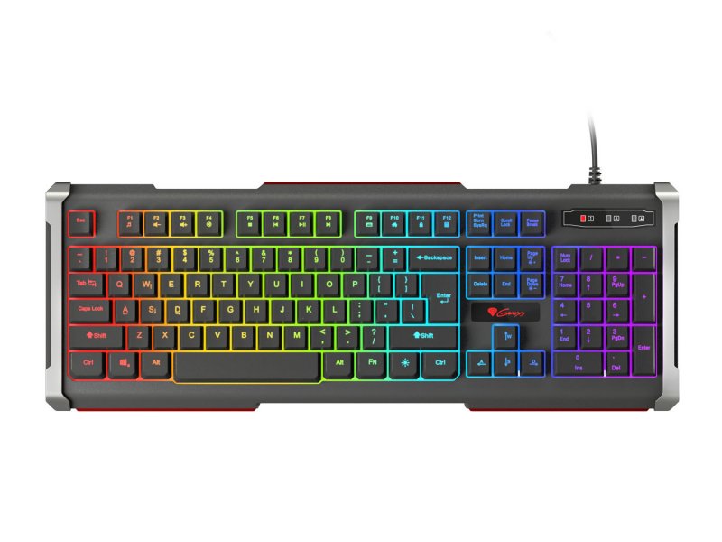 Herní klávesnice Genesis Rhod 400 RGB, US layout, 6-zónové RGB podsvícení - obrázek produktu