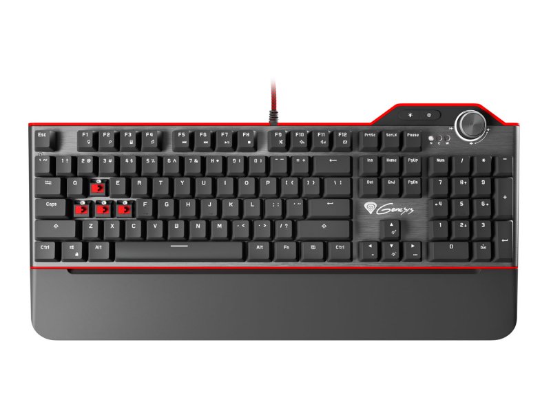 Mechanická klávesnice Genesis RX85, US layout, bílé podsvícení, Kailh Red switch - obrázek produktu