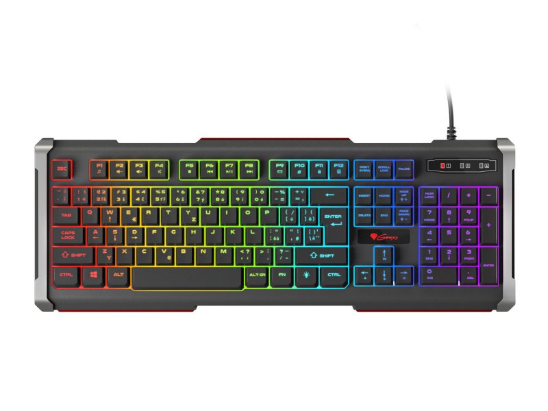 Herní klávesnice Genesis Rhod 400 RGB, CZ/ SK layout, 6-zónové RGB podsvícení - obrázek produktu