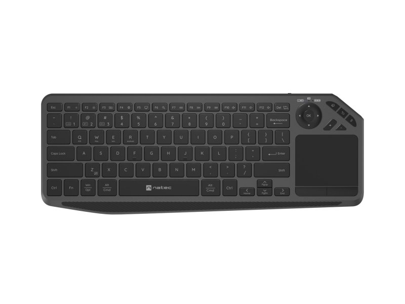 Bezdrátová klávesnice pro Smart TV Natec TURBOT 2 / USB+BT / US / Černá - obrázek produktu