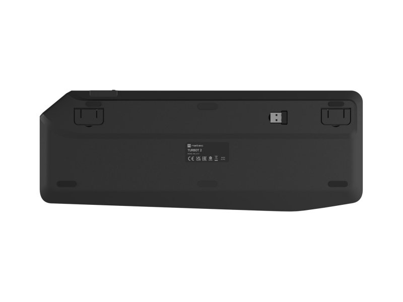 Bezdrátová klávesnice pro Smart TV Natec TURBOT 2 / USB+BT / US / Černá - obrázek č. 5